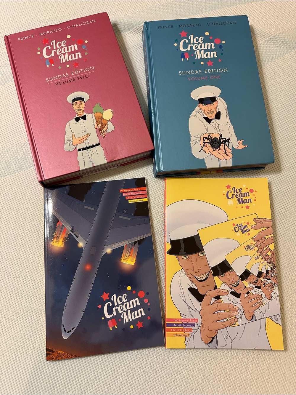Ice Cream Comic Man Graphic Novel - volume one, volume two, seven and eight
